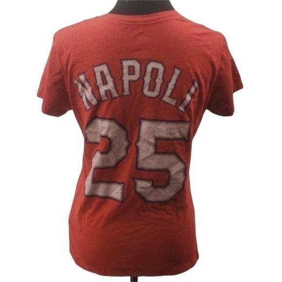 Majestic Red Short Sleeve "TEXAS" T Shirt sz L - Picture 2 of 9